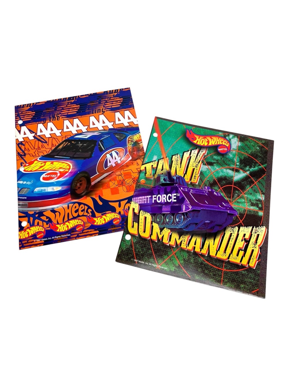 90s Vintage Mattel Hot Wheels Vibrant lot 2 Folder 1997 Portfolio Porte-Document